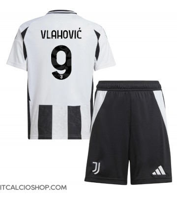 Juventus Dusan Vlahovic #9 Prima Maglia Bambino 2024-25 Manica Corta (+ Pantaloni corti)